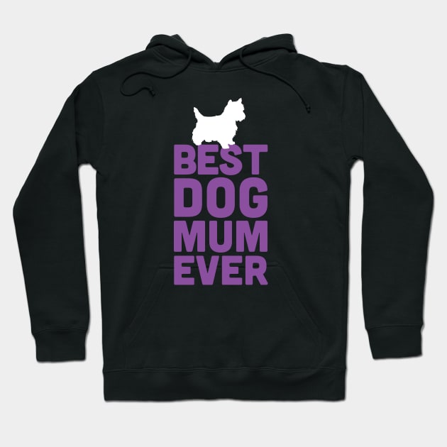 Best Westie Dog Mum Ever - Purple Dog Lover Gift Hoodie by Elsie Bee Designs